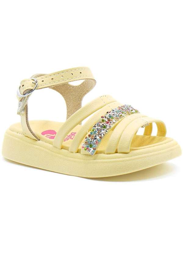 Molekinha - Sandalia Infantil Molekinha Glitter Menina Amarelo 2