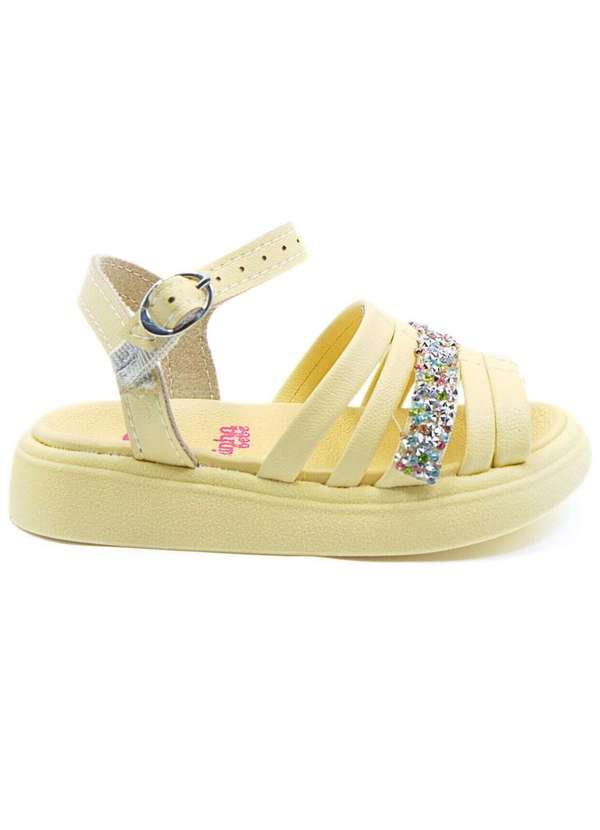 Molekinha - Sandalia Infantil Molekinha Glitter Menina Amarelo 7