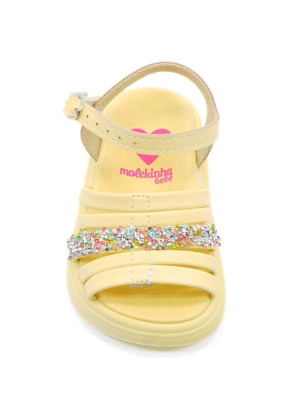 Molekinha - Sandalia Infantil Molekinha Glitter Menina Amarelo 8