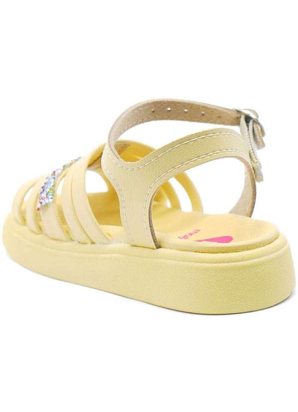 Molekinha - Sandalia Infantil Molekinha Glitter Menina Amarelo 9