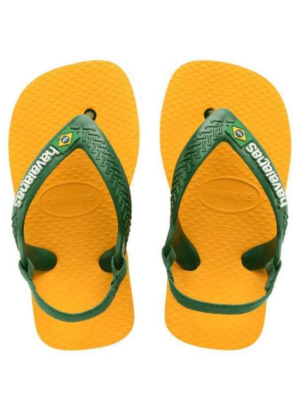 Havaianas - Chinelo Havaianas Baby Brasil Logo Menino Amarelo