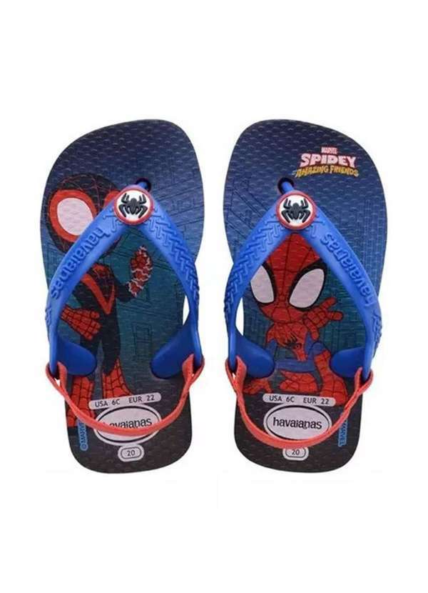 Havaianas - Chinelo Havaianas Infantil Baby Marvel - Azul e Vermelho Azul