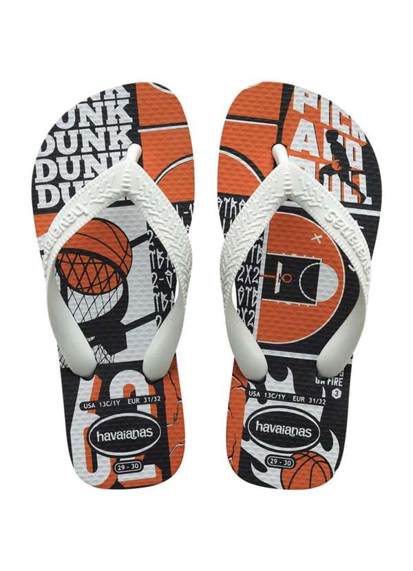 Havaianas - Chinelo Havaianas Kids Athletic - Grafite e Laranja Laranja