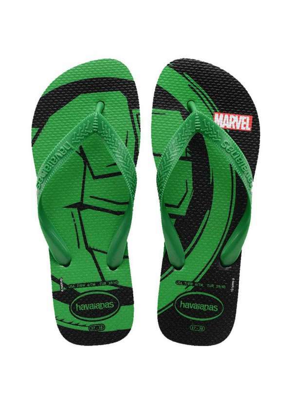 Havaianas - Chinelo Havaianas Top Marvel Logomania Menino Preto