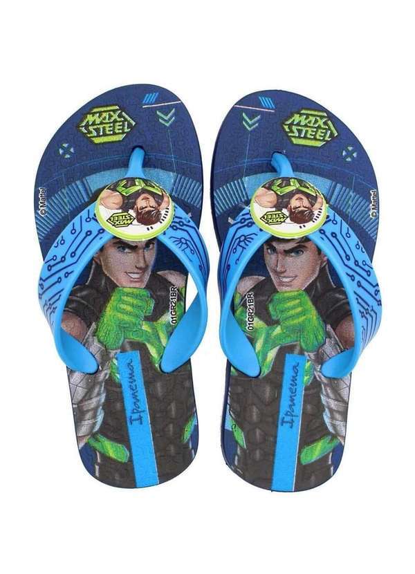 Grendene Kids - Chinelo Infantil Ipanema Max Steel Masculino Azul