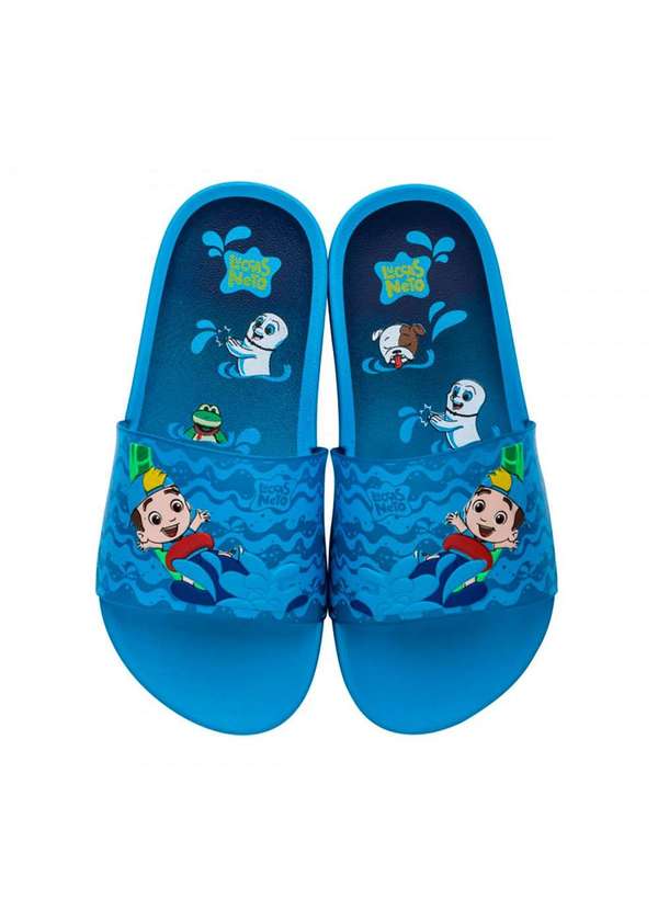 Grendene Kids - Chinelo Infantil Slide Luccas Neto Land Grendene Azul