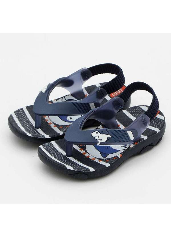 Klin - Chinelo Klin Infantil Tubarao Acqua Print Azul