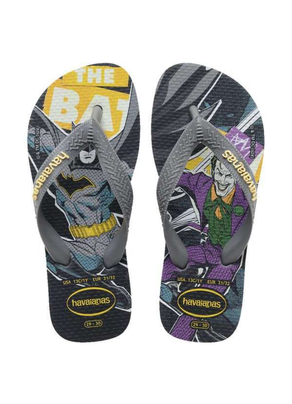 Havaianas - Sandalia Infantil Havaianas Kids Herois Dc - Cinza Cinza