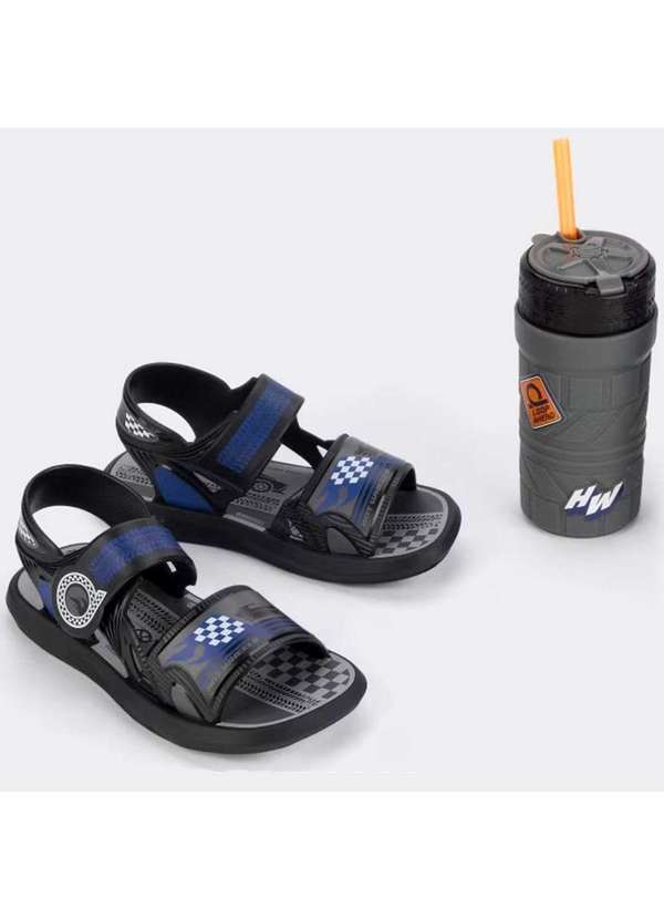 Grendene Kids - Sandalia Grendene Kids Hotwheels Cup Menino - Preto e Azul Preto
