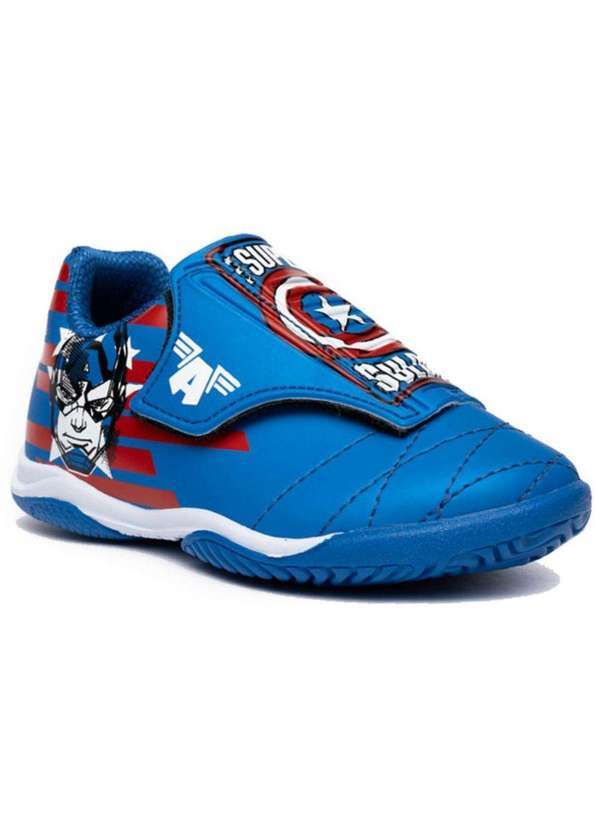 Dray - Chuteira Infantil Futsal Dray Marvel Capitao America - Azul e ... Azul