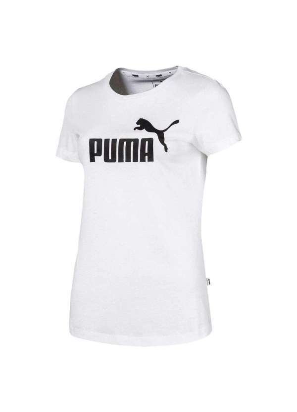 Puma - Camiseta Puma Essentials Logo Feminina Branco
