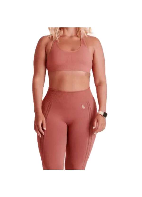 Lupo - Top Esportivo Lupo Challenge sem Bojo Marrom