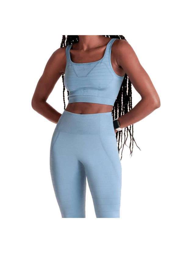 Lupo - Top Lupo Sport Shine Seamless Feminino Azul