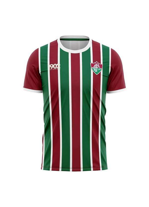 Braziline - Camisa Fluminense Attract Masculina - Vinho e Verde Vermelho