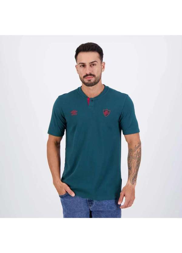 Umbro - Camisa Polo Umbro Fluminense Viagem 2024 Verde