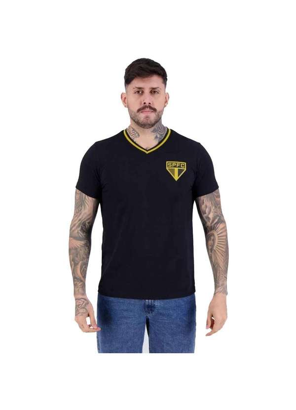 Braziline - Camisa Sao Paulo Clube Masculina Preto