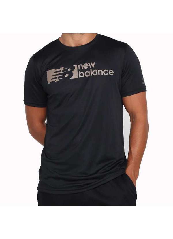 New Balance - Camiseta New Balance Tenacity Graphic Masculina Preto