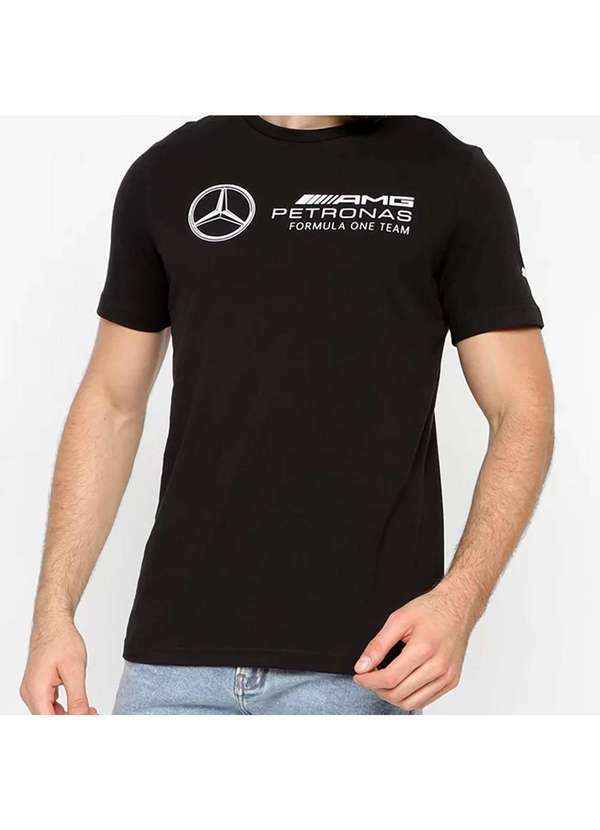 Puma - Camiseta Puma Mapf1 Logo Masculina Preto