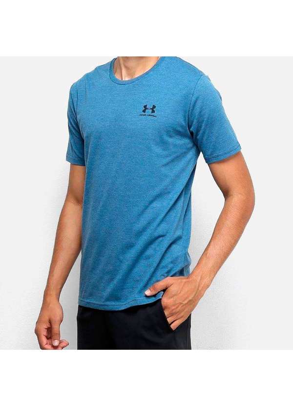Under Armour - Camiseta Under Armour Sportstyle Left Chest Ss Masculina Azul
