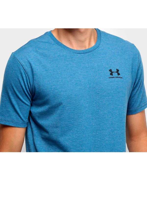 Under Armour - Camiseta Under Armour Sportstyle Left Chest Ss Masculina Azul 3
