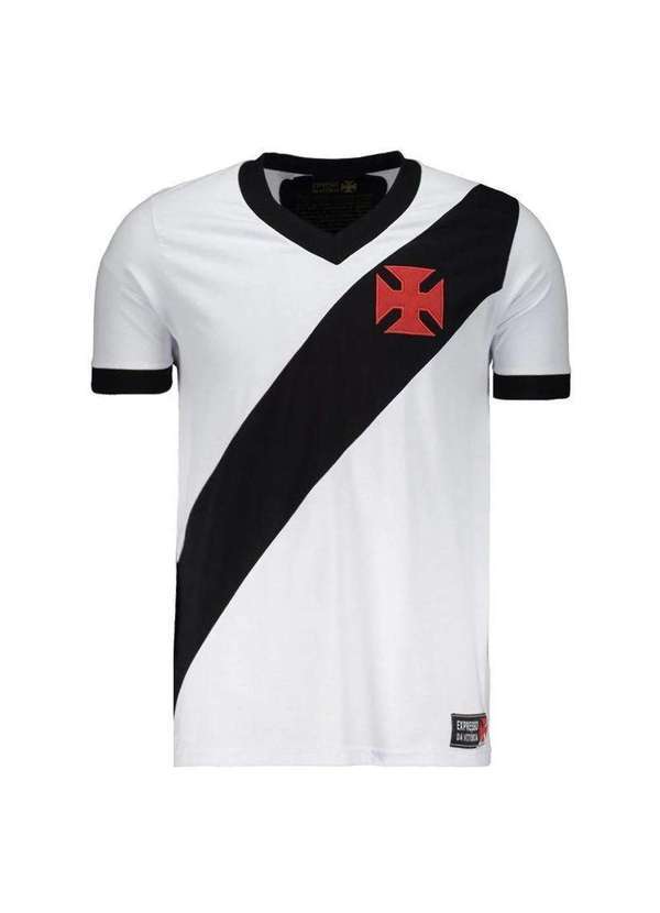 Braziline - Camiseta Vasco Expresso Masculina Branco