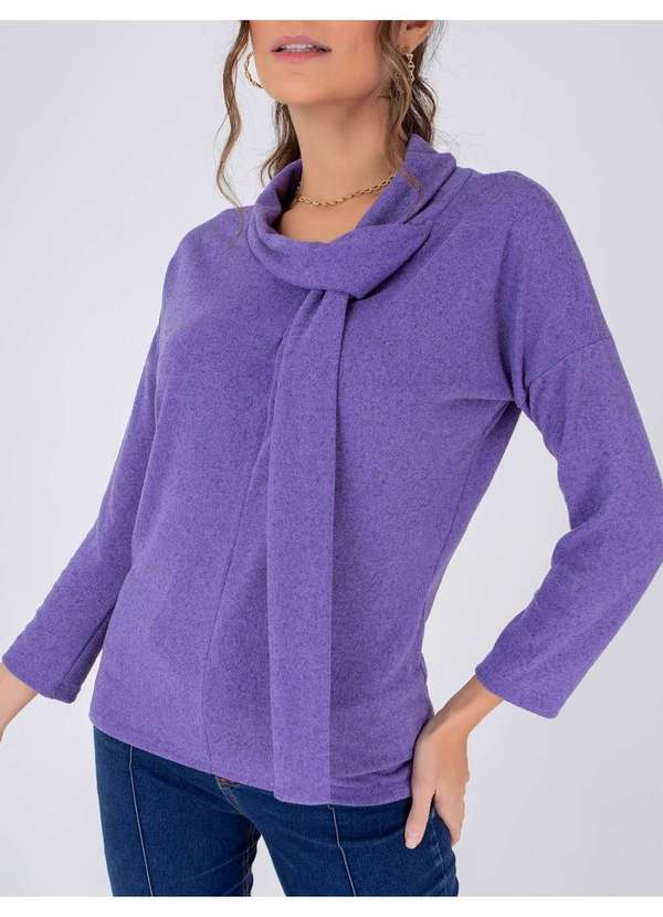 Susie Modas - Blusa Gola Faixa Feminina Roxo 3