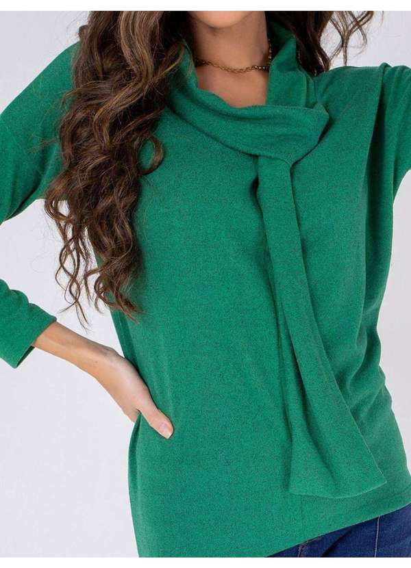 Susie Modas - Blusa Gola Faixa Feminina Verde 3