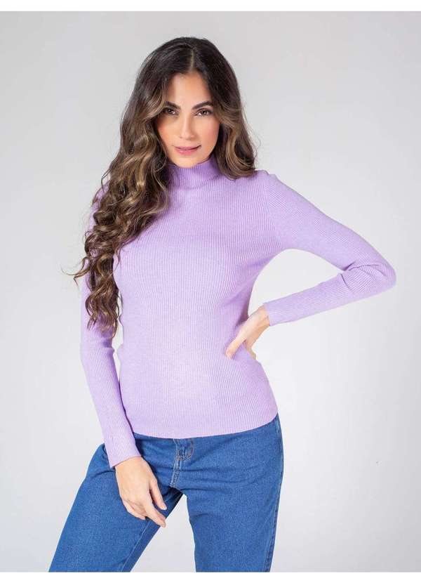 Susie Modas - Blusa Gola Média Feminina Roxo