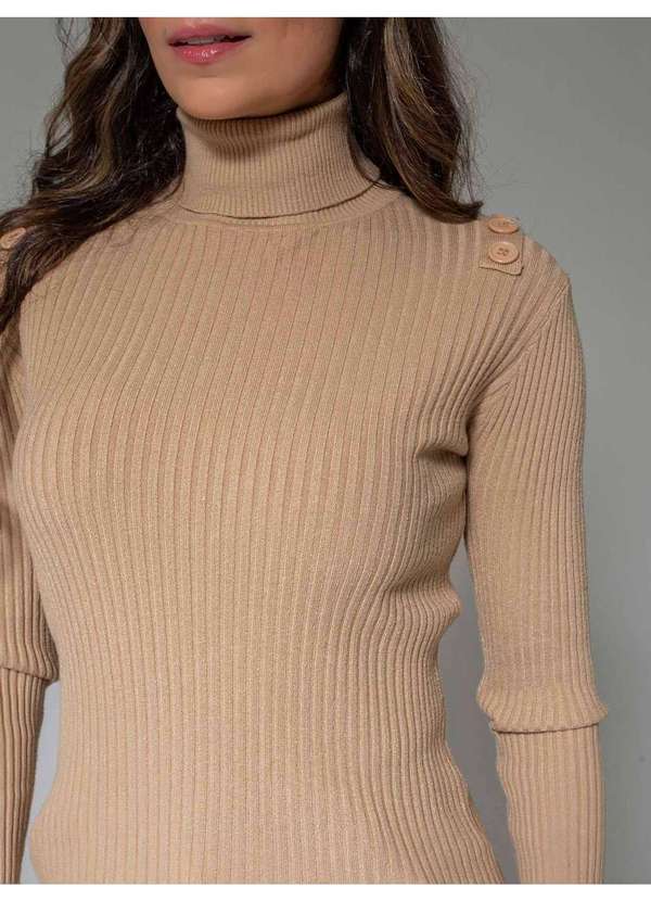 Susie Modas - Blusa Modal Cacharrel Feminina Bege 3