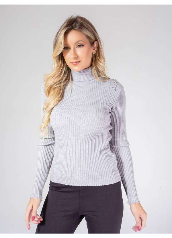 Susie Modas - Blusa Modal Cacharrel Feminina Cinza