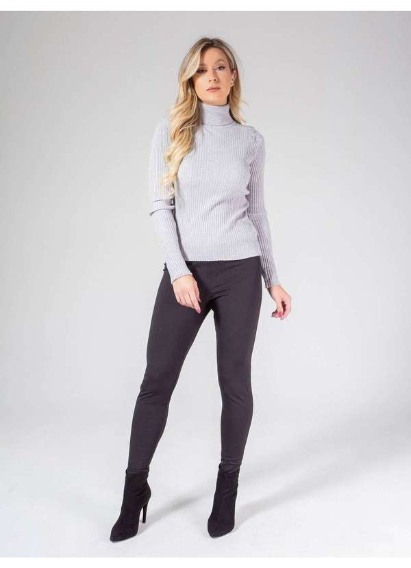 Susie Modas - Blusa Modal Cacharrel Feminina Cinza 4