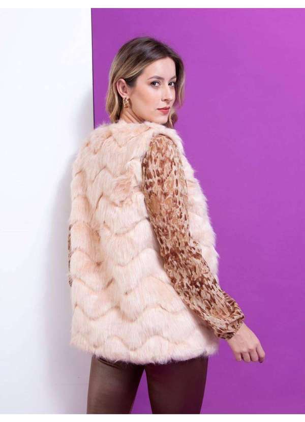 Susie Modas - Colete Pelúcia Feminino Rosa 2