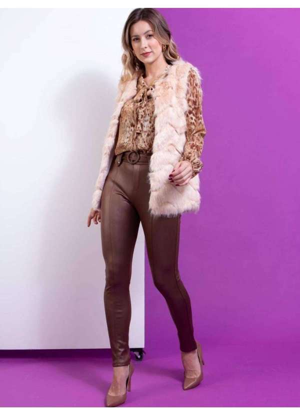 Susie Modas - Colete Pelúcia Feminino Rosa 4