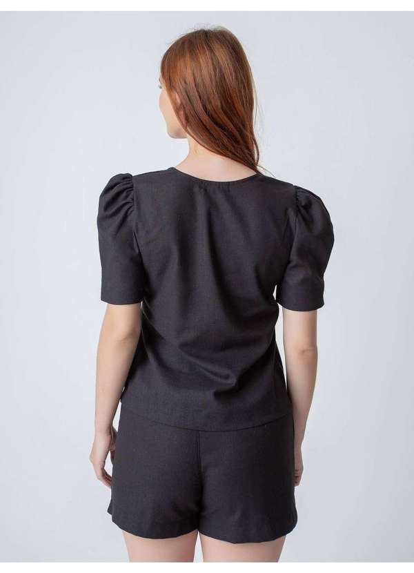 Susie Modas - Conjunto Blusa e Short Feminino Preto 2