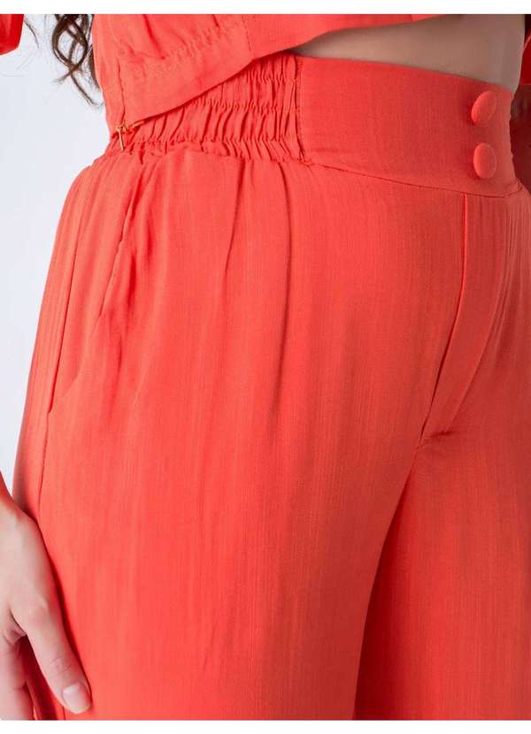 Susie Modas - Conjunto Cropped e Calça Jogger Feminino Laranja 4