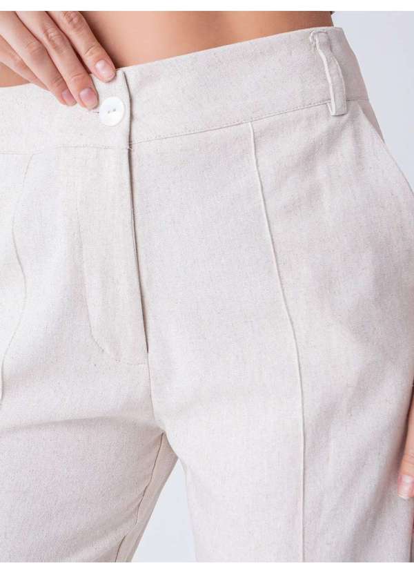 Susie Modas - Conjunto Cropped e Pantalona Feminino Bege 5