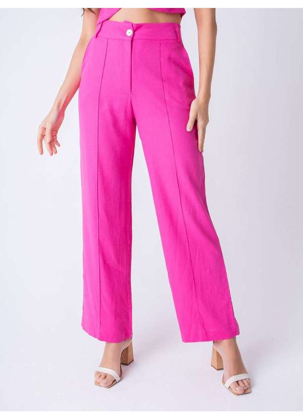 Susie Modas - Conjunto Cropped e Pantalona Feminino Rosa 5