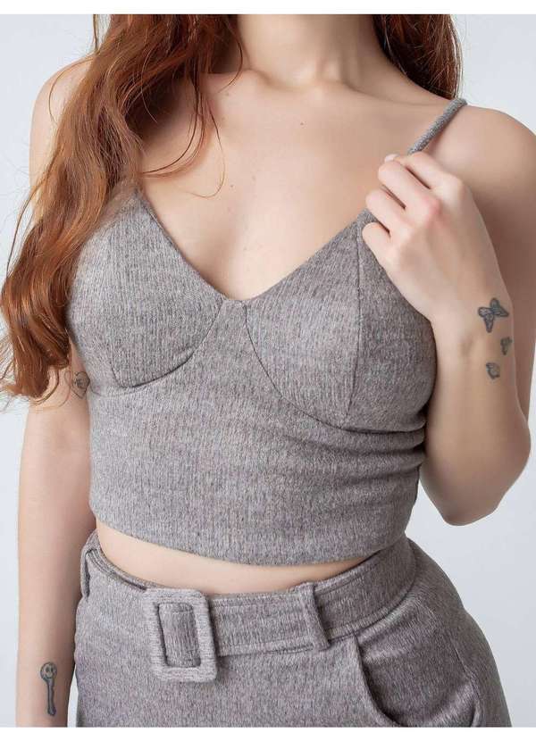Susie Modas - Conjunto Texturizado Feminino Cinza 3