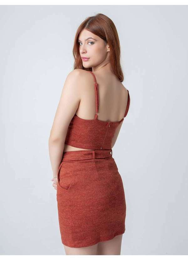 Susie Modas - Conjunto Texturizado Feminino Laranja 2