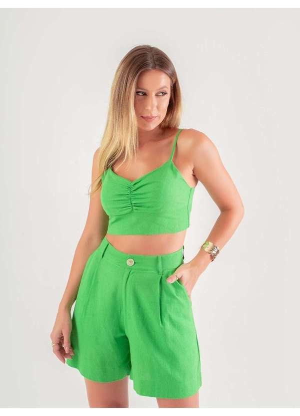 Susie Modas - Conjunto Top e Shorts Feminino Verde