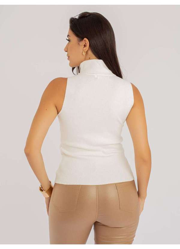Susie Modas - Regata Susie Modal Gola Alta Feminino Branco 3
