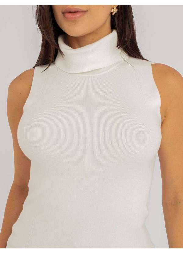 Susie Modas - Regata Susie Modal Gola Alta Feminino Branco 5