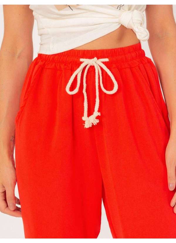 Susie Modas - Calça Jogger Cordão Feminina Laranja 3