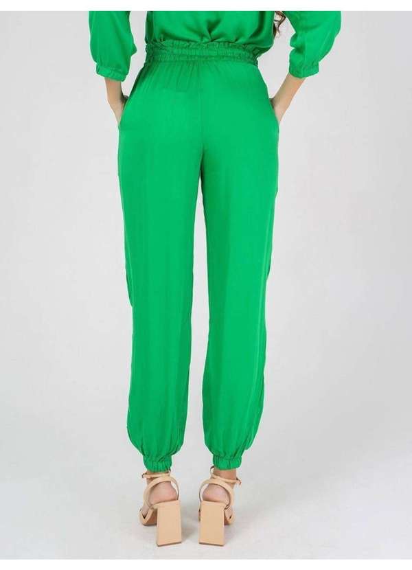 Susie Modas - Calça Jogger Viscose  Feminina Verde 2