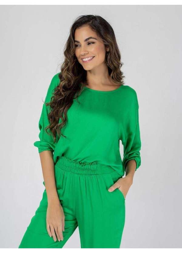 Susie Modas - Calça Jogger Viscose  Feminina Verde 4