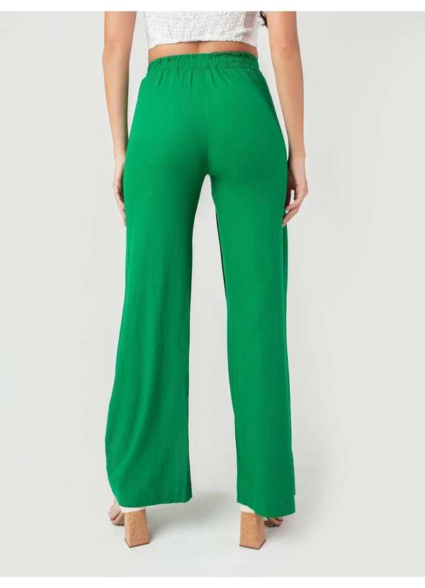 Susie Modas - Calça Pantalona Transpassada Feminina Verde 2