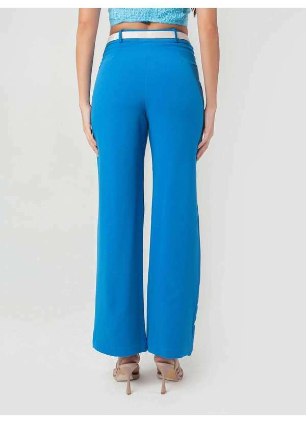 Susie Modas - Calça Reta Feminina Azul 2