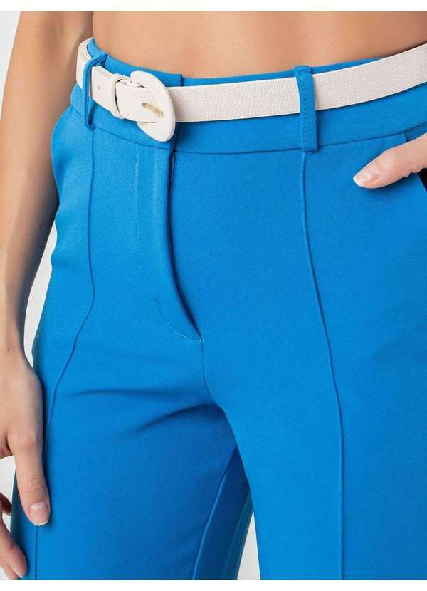 Susie Modas - Calça Reta Feminina Azul 3