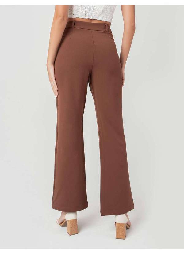 Susie Modas - Calça Reta Feminina Marrom 2