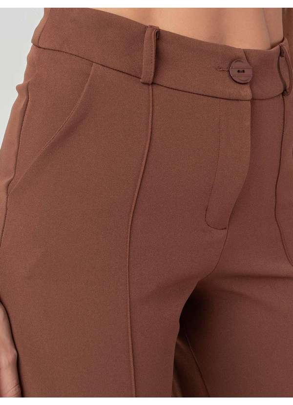 Susie Modas - Calça Reta Feminina Marrom 3